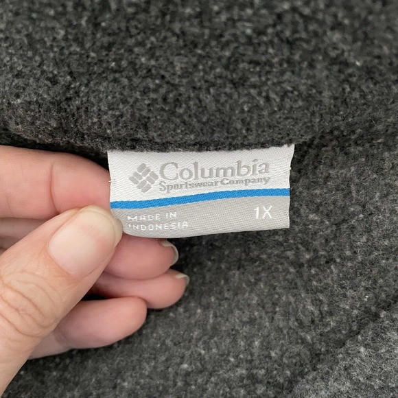 Columbia Fleece Jacket Womens Size 1X Dark Grey Full Zip - Picture 5 of 6